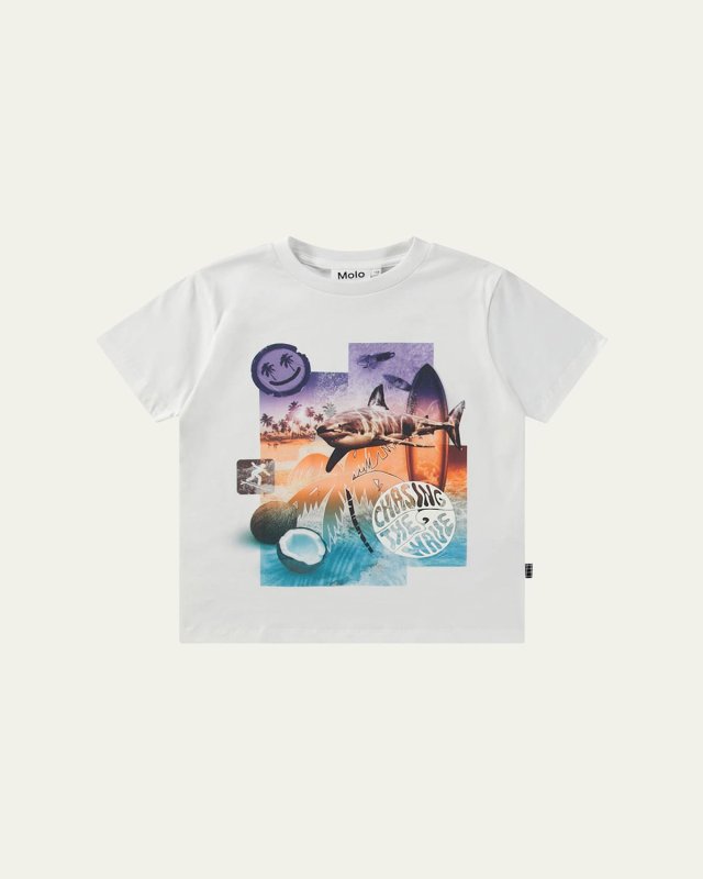 Boy's Rame Collage Surf Short-Sleeve T-Shirt, Size 8-16